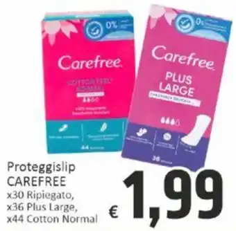 Paghi Poco Proteggislip CAREFREE x30 Ripiegato, x36 Plus Large, x44 Cotton Normal offerta