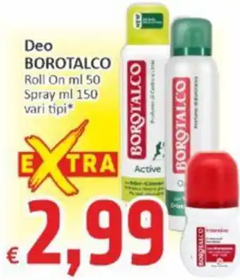 Paghi Poco Deo BOROTALCO Roll On ml 50 Spray ml 150 vari tipi offerta