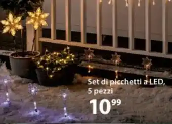 Set di picchetti a LED, 5 pezzi