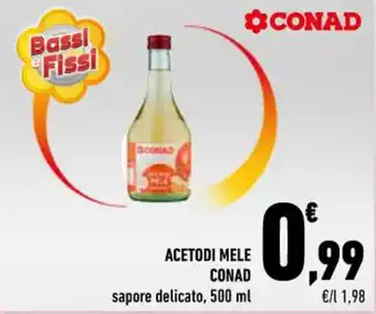Conad ACETO DI MELE CONAD sapore delicato, 500 ml offerta