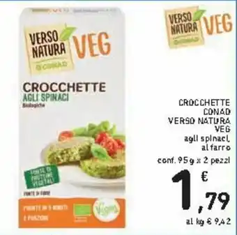 Spazio Conad Conad Verso Natura Veg Crocchette 95g x 2 pezzi offerta