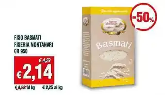 RISO BASMATI RISERIA MONTANARI GR 950