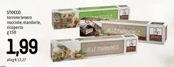 Famila STOCCO torrone tenero nocciole, mandorle, ricoperto g 150 offerta