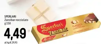 Famila SPERLARI Zanzibar nocciolato g 150 offerta