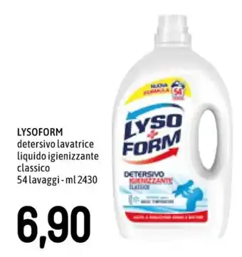 Famila LYSOFORM detersivo lavatrice liquido igienizzante classico 54 lavaggi-ml 2430 offerta