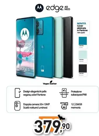 Unieuro Motorola edge 40 neo 16,6 cm (6.55) doppia sim android 13 5g usb tipo-c 12 gb 256 gb 5000 mah nero offerta