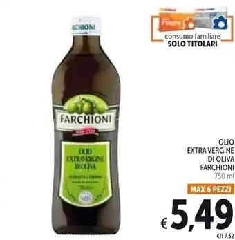 Spazio Conad Farchioni olio extra vergine di oliva offerta