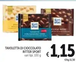 Spazio Conad Ritter sport tavoletta di cioccolato offerta