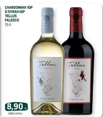 Ipercoop Falesco chardonnay igp o syrah igp tellus offerta