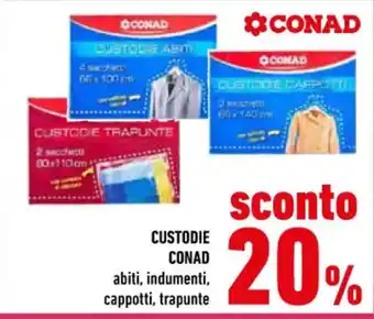 CUSTODIE CONAD abiti, indumenti, cappotti, trapunte