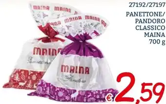 PANETTONE/ PANDORO CLASSICO MAINA 700 g