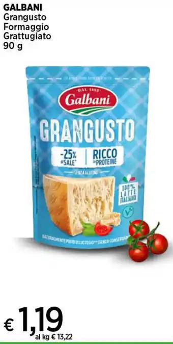 In Coop GALBANI Grangusto Formaggio Grattugiato 90 g offerta
