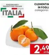 Borello Supermercati Clementine in foglia offerta