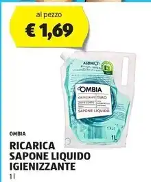 Ombia ricarica sapone liquido igienizzante