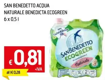 Famila Superstore SAN BENEDETTO ACQUA NATURALE BENEDICTA ECOGREEN 6 x 0,5 l offerta