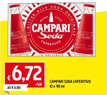 Famila Superstore CAMPARI SODA L'APERITIVO 10 x 98 ml offerta