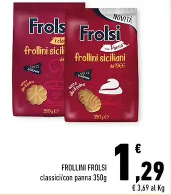 Conad FROLLINI FROLSI classici/con panna 350g offerta