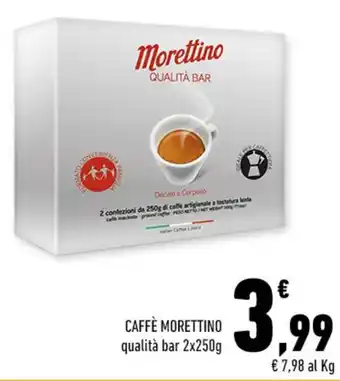 Conad CAFFÈ MORETTINO qualità bar 2x250g offerta
