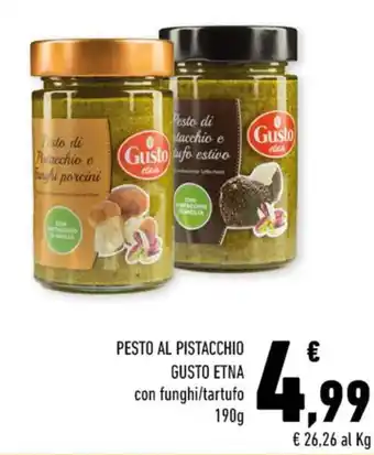 Conad PESTO AL PISTACCHIO GUSTO ETNA con funghi/tartufo 190 g offerta