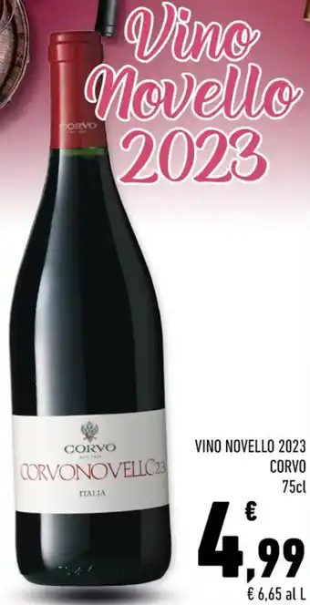 Conad VINO NOVELLO 2023 CORVO 75cl offerta