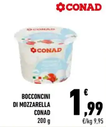 Conad City BOCCONCINI DI MOZZARELLA CONAD 200 g offerta