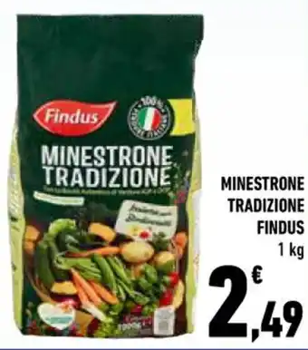 Conad City MINESTRONE TRADIZIONE FINDUS 1 kg offerta