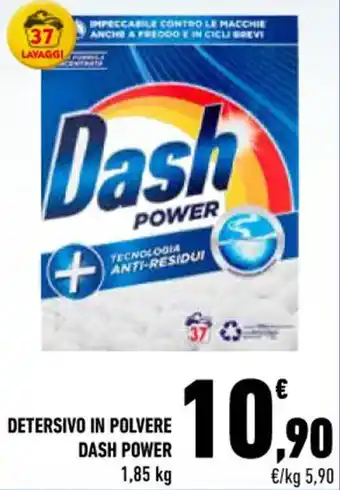 Conad City DETERSIVO IN POLVERE DASH POWER 1,85 kg offerta