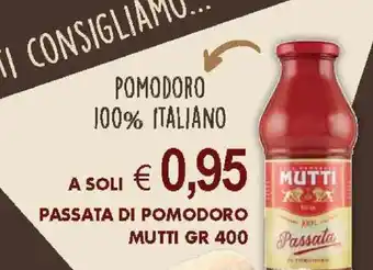 PrestoFresco PASSATA DI POMODORO MUTTI GR 400 offerta