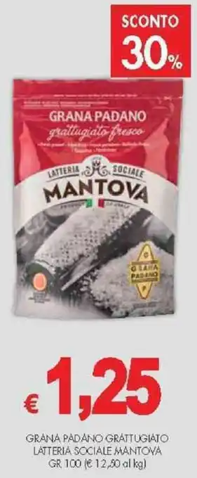 PrestoFresco GRANA PADANO GRATTUGIATO LATTERIA SOCIALE MANTOVA GR 100 offerta