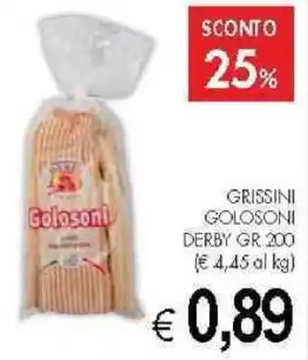 PrestoFresco GRISSINI GOLOSONI DERBY GR 200 offerta