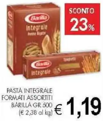 PrestoFresco PASTA INTEGRALE FORMATI ASSORTITI BARILLA GR 500 offerta
