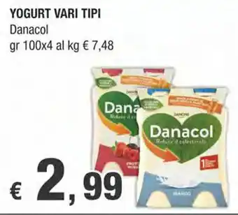 Crai YOGURT VARI TIPI Danacol gr 100x4 offerta