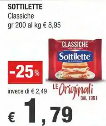 Crai SOTTILETTE Classiche gr 200 offerta