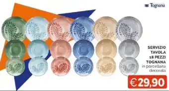 Mercatò SERVIZIO TAVOLA 18 PEZZI TOGNANA offerta