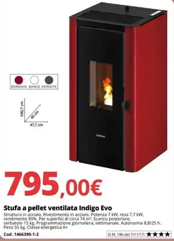 Brico Io Stufa a pellet ventilata Indigo Evo offerta