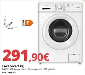 Brico Io Lavatrice 7 kg DSW-71021 offerta