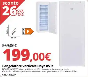 Brico Io Congelatore verticale Daya 85 It offerta