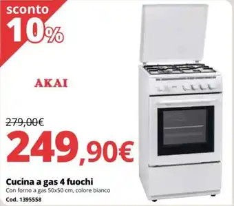 Brico Io AKAI Cucina a gas 4 fuochi offerta