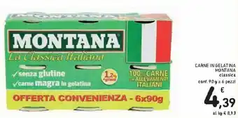 Spazio Conad Montana Carne in Gelatina 90g x 6 pezzi offerta