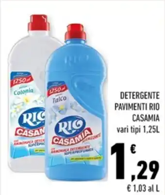 Conad Margherita DETERGENTE PAVIMENTI RIO CASAMIA vari tipi 1,25L offerta