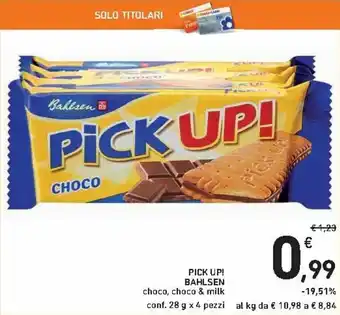 Spazio Conad Bahlsen Pick Up! 28g x 4 pezzi offerta