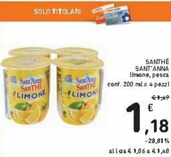Spazio Conad Sant'Anna Santhè 200ml x 4 pezzi offerta