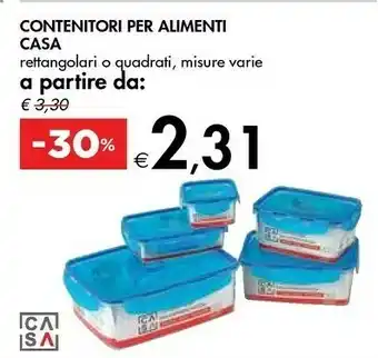 Bennet Contenitori Per Alimenti Casa offerta
