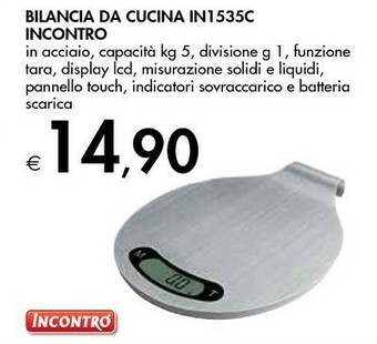 Bennet Incontro Bilancia Da Cucina In1535c offerta
