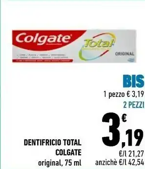 Conad Colgate Dentifricio Total Original 75 Ml offerta