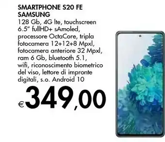 Bennet Samsung Galaxy S20 FE 4G, Processore Snapdragon 865, Display 6.5" Super AMOLED, 3 Fotocamere Posteriori, 128 GB Espandibili, offerta