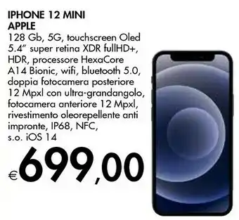 Bennet Apple IPhone 12 Mini 13,7 Cm (5.4") Doppia SIM IOS 14 5G 128 GB Blu offerta