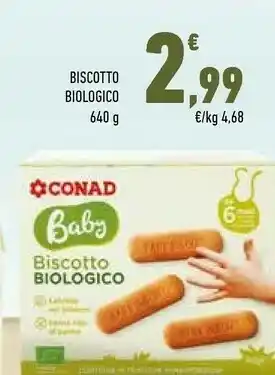 Conad Biscotto Biologico offerta