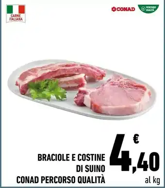 Conad Braciole E Costine Di Suino offerta