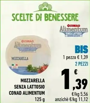 Conad City Conad Mozzarella Senza Lattosio offerta